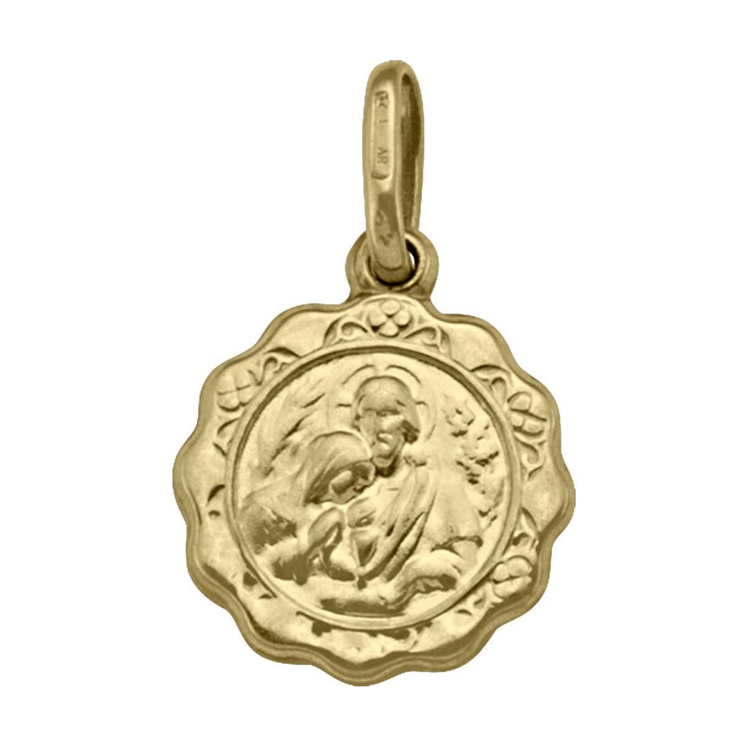 Yellow Gold Communion Medal — front view