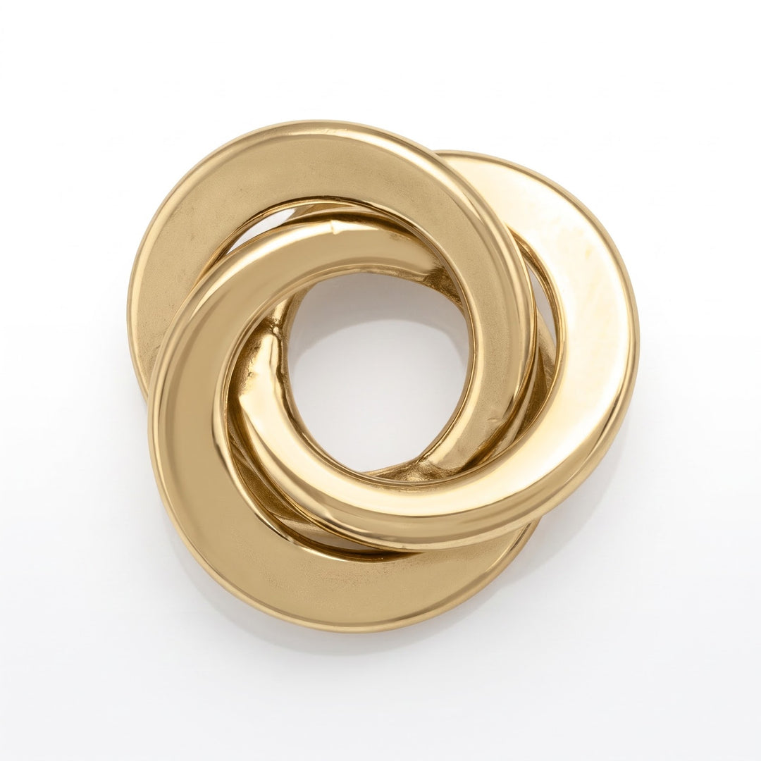 Yellow Gold Love Knot Stud Earrings
