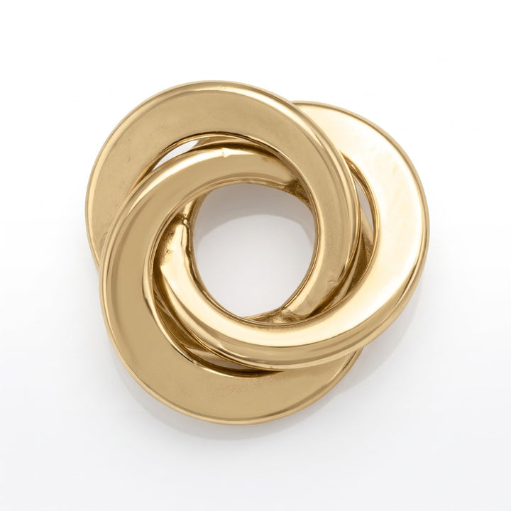 Yellow Gold Love Knot Stud Earrings