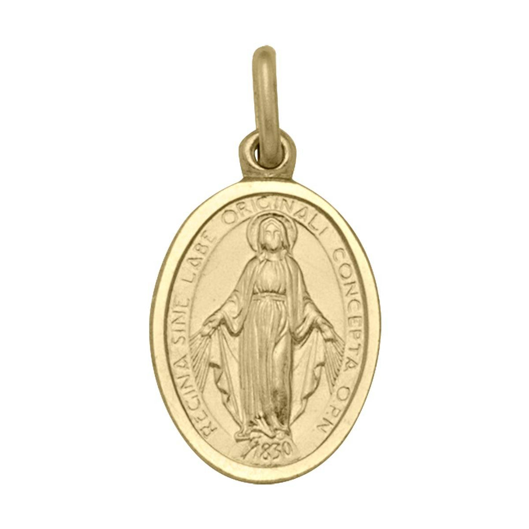 Yellow Gold Miraculous Medal — front view