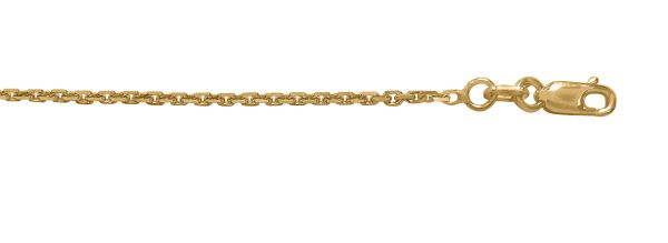Yellow Gold Solid Cable Chain Necklace — 1.4mm