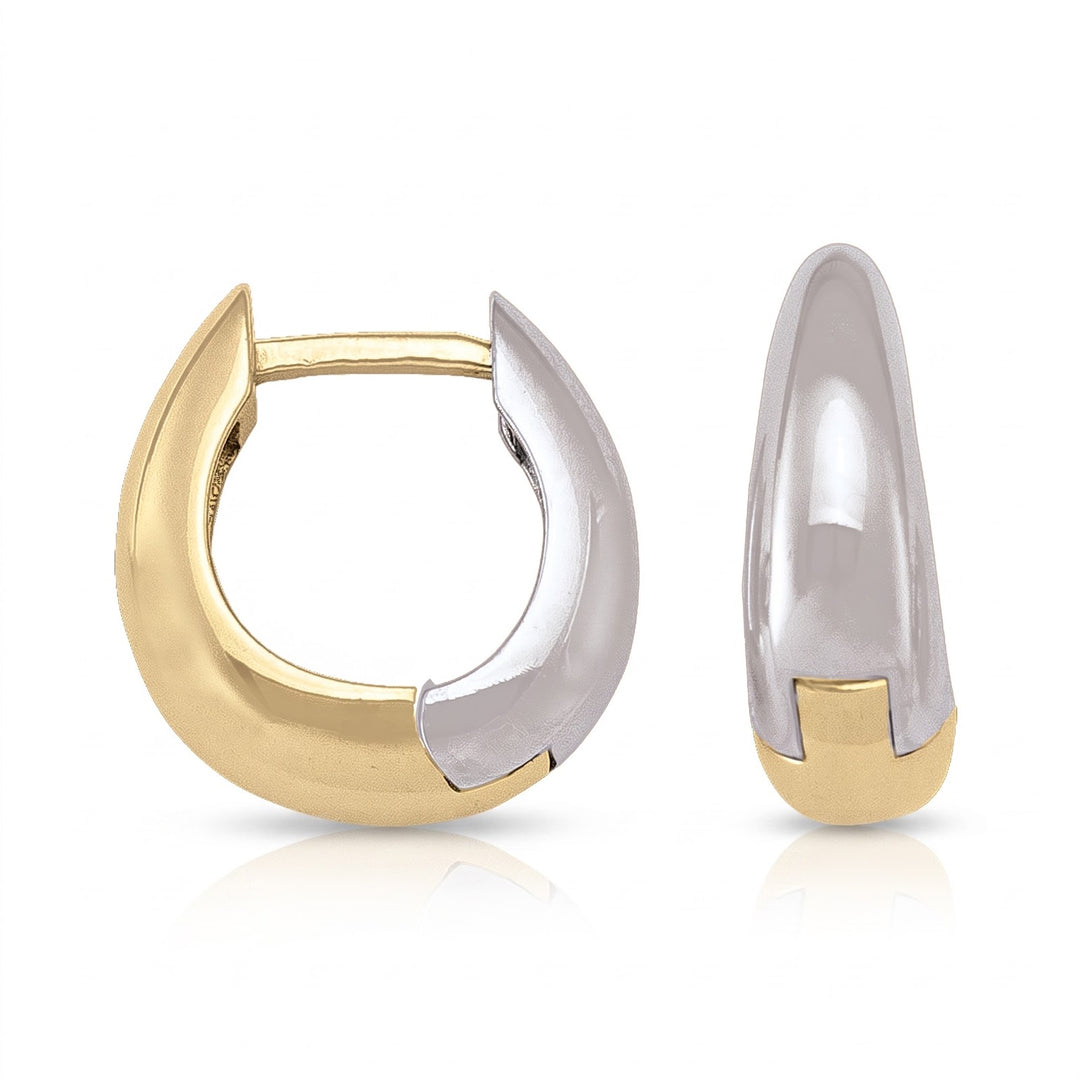 Yellow Gold High Polish Plain Ball Stud Earrings