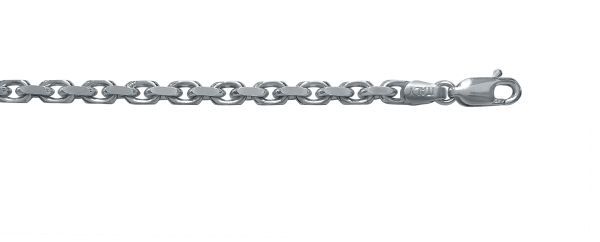 White Gold Solid Cable Chain Necklace — 3.2mm