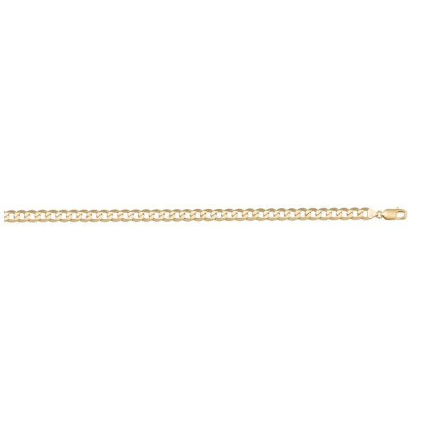 Yellow Gold Solid Open Link Chain Necklace — 3mm