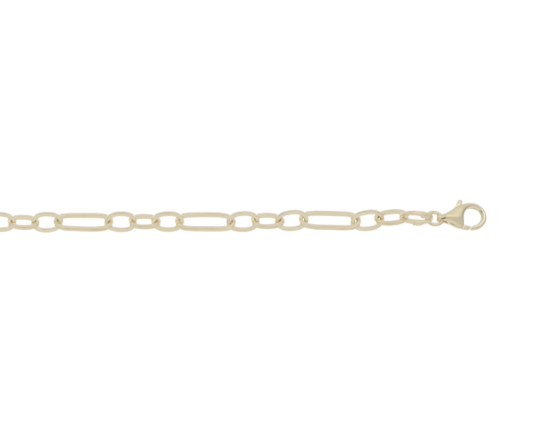 Gold Solid Paper Clip Chain Necklace — 5.4mm