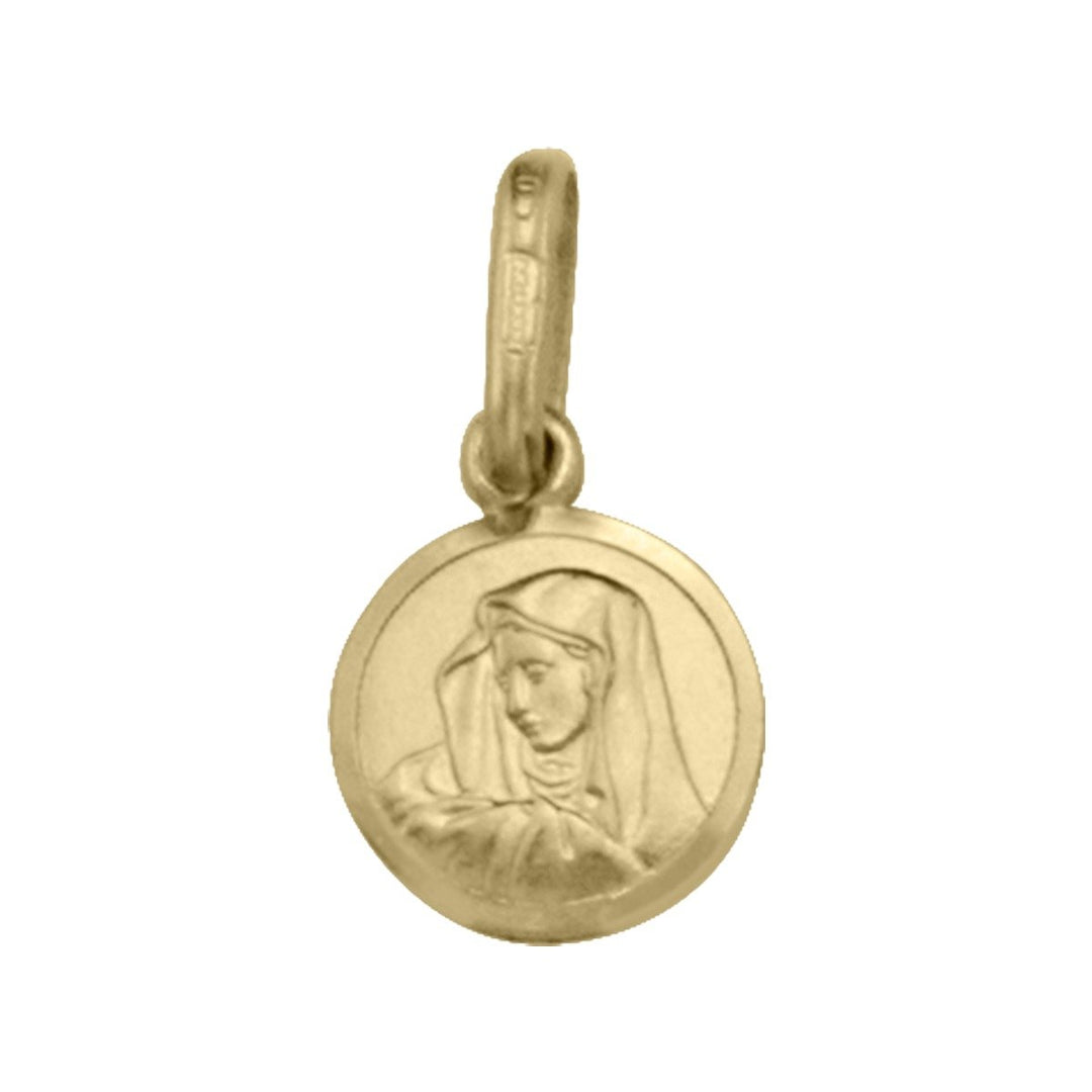 Yellow Gold Madonna Medal — front view
