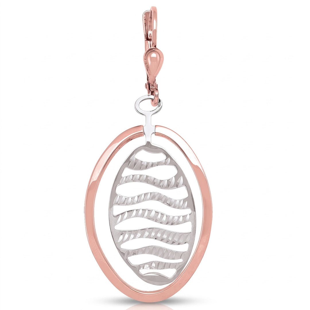 Pink And White Gold Fancy Drop Earrings