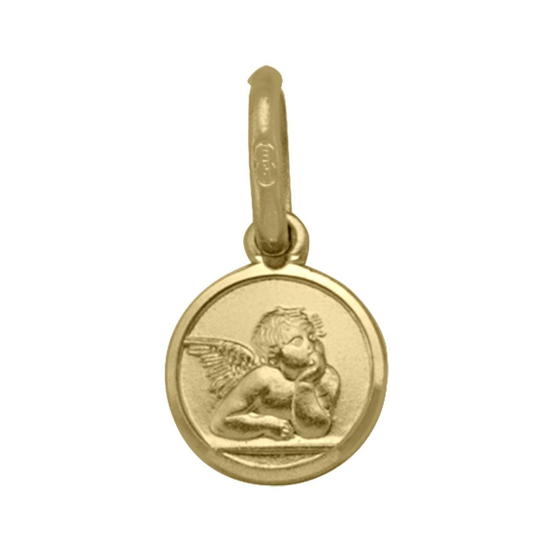 Yellow Gold Angel Medal — front view