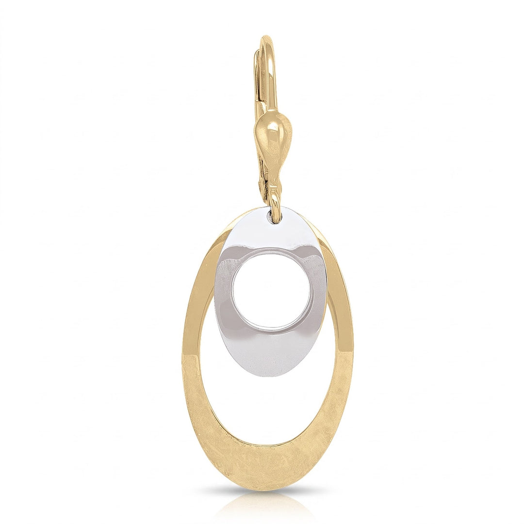 Two Tone Fancy Drop Earrings