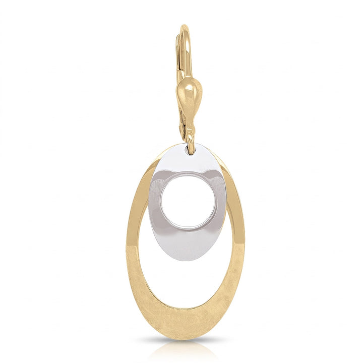 Two Tone Fancy Drop Earrings