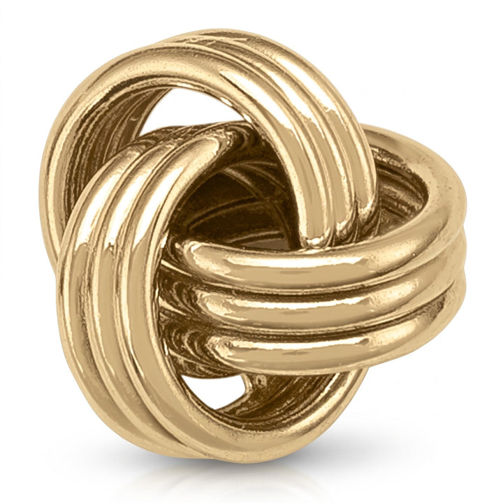 Yellow Gold Love Knot Stud Earrings