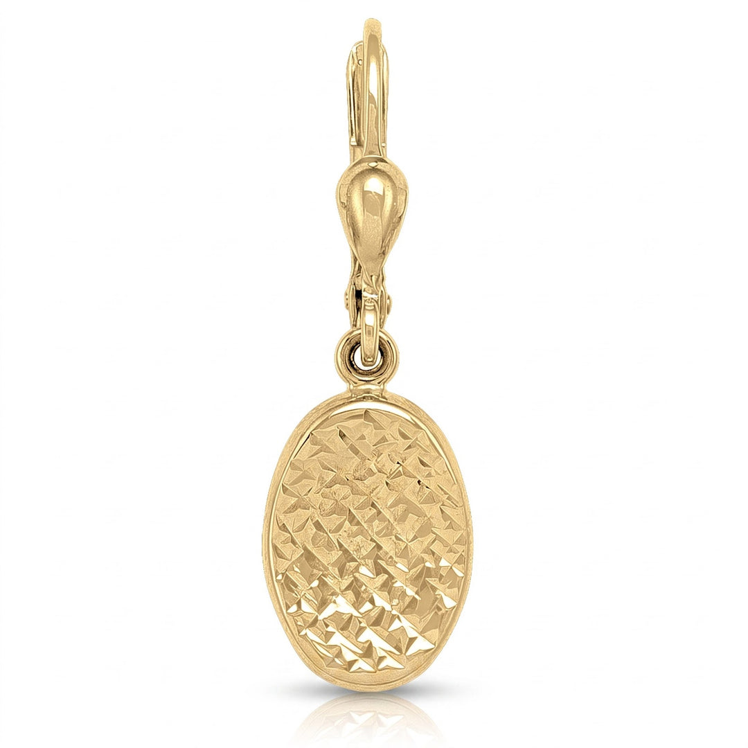 Yellow Gold Fancy Diamond Cut Fancy Drop Earrings