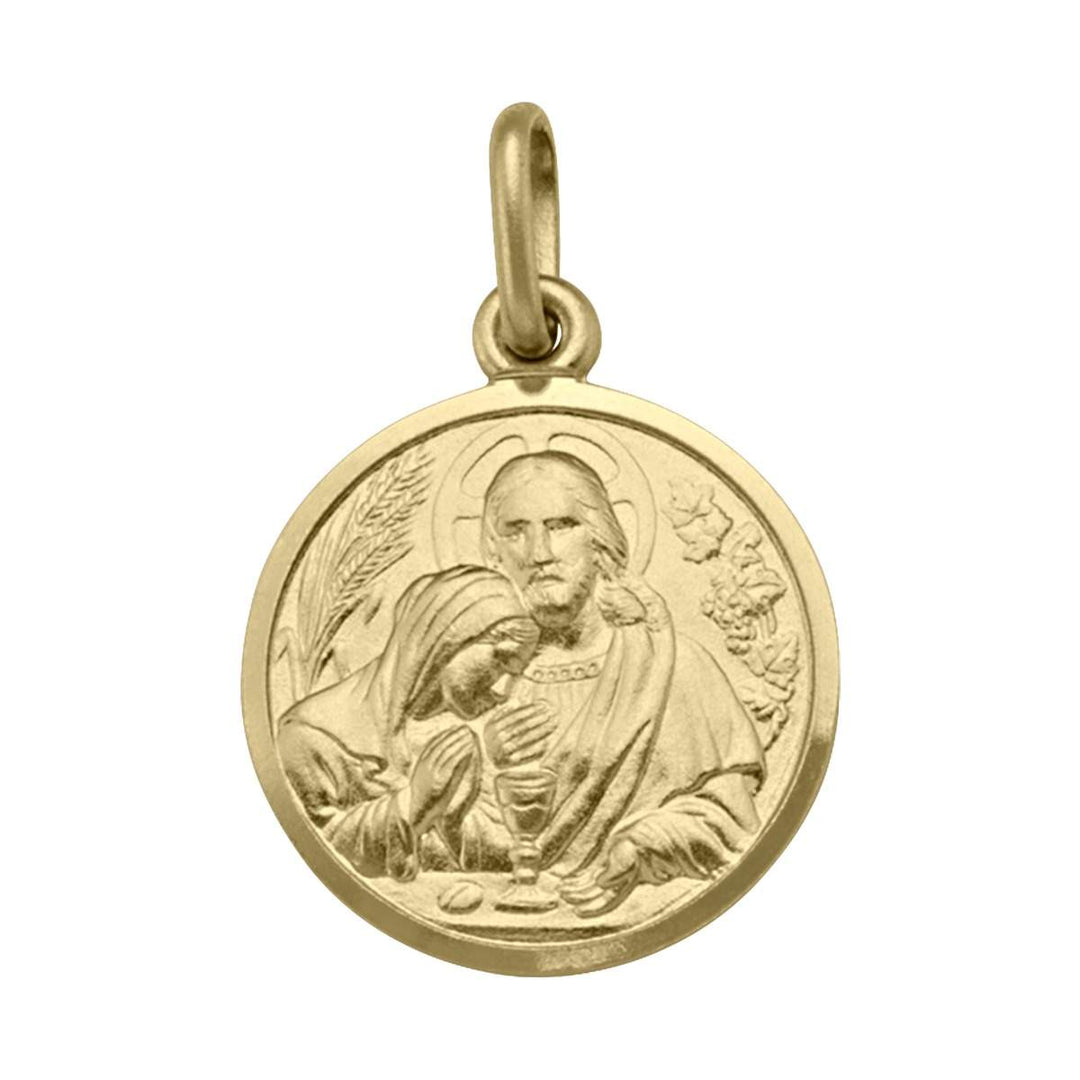 Yellow Gold Communion Medal — front view