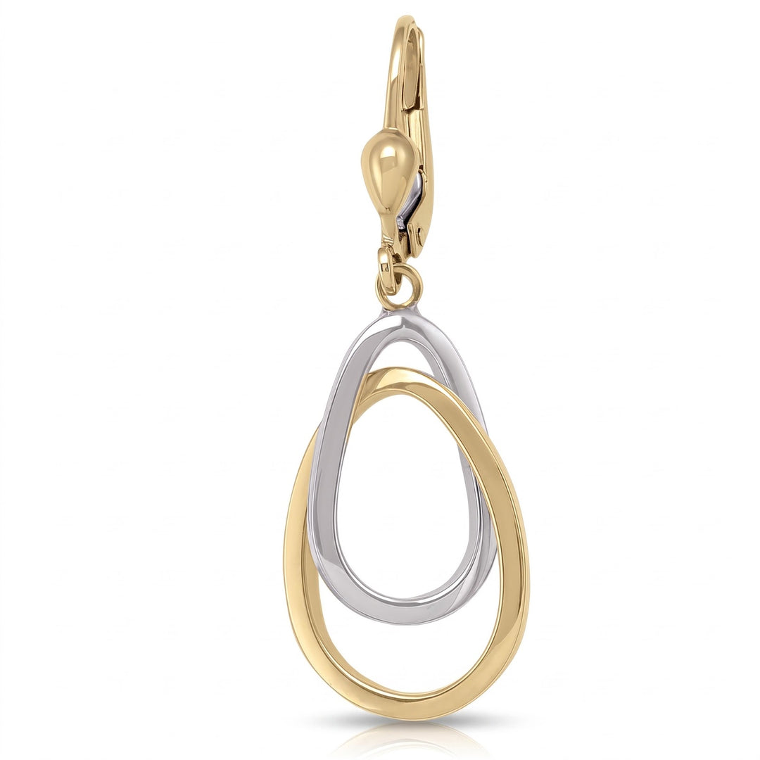 Two Tone Fancy Drop Earrings