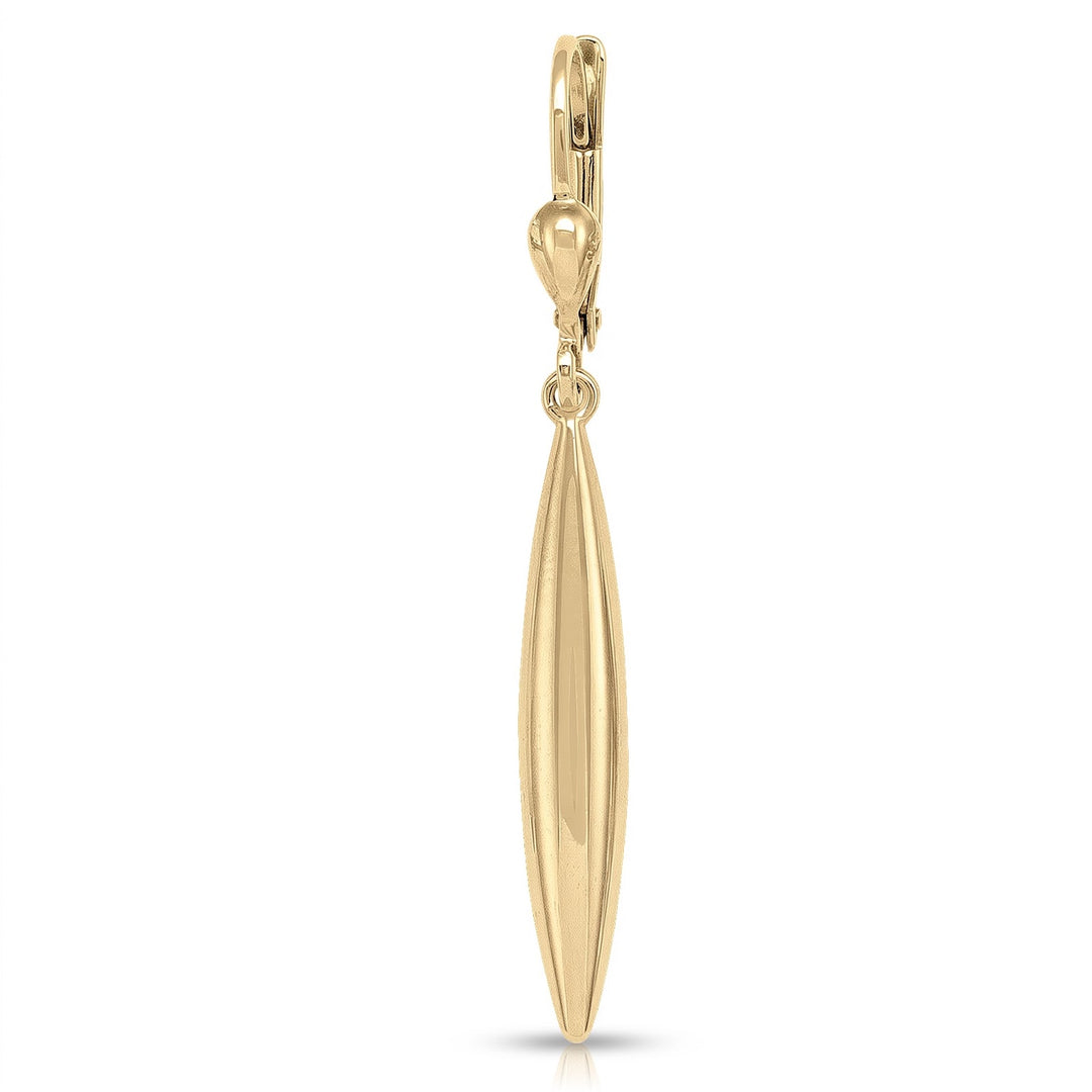 Yellow Gold High Polish Drop Earrings