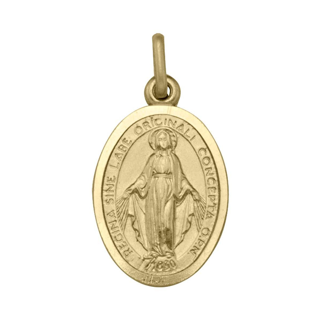 Yellow Gold Miraculous Medal — front view