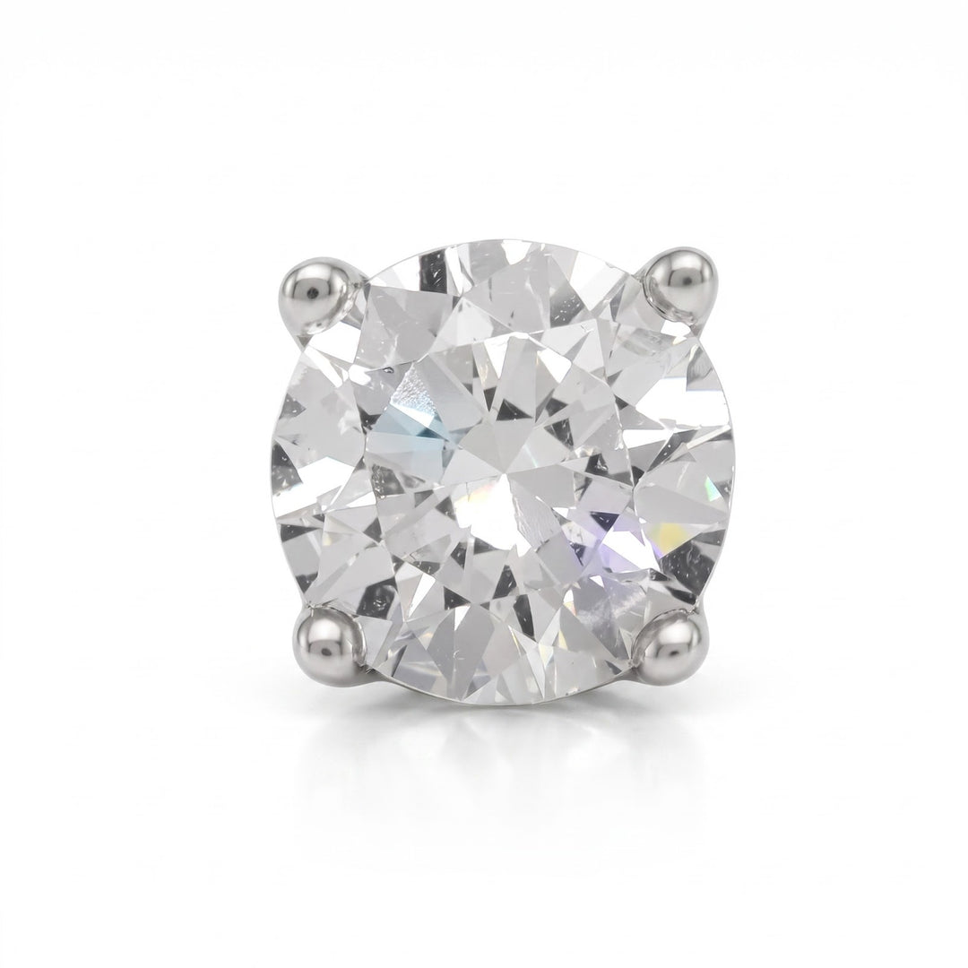 White Gold 5mm CZ Stud Earrings