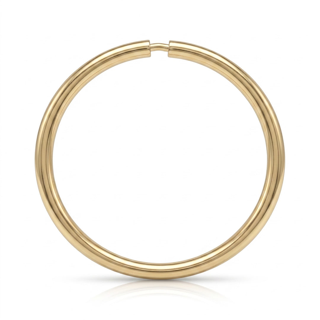 Yellow Gold 1mm Tube Sleeper Earrings