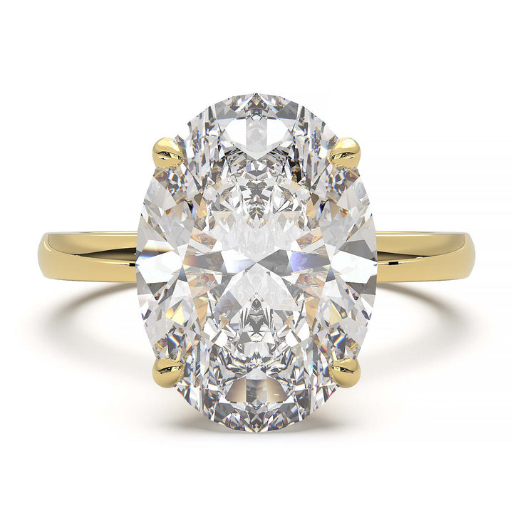 4.5 carat oval diamond hidden halo ring