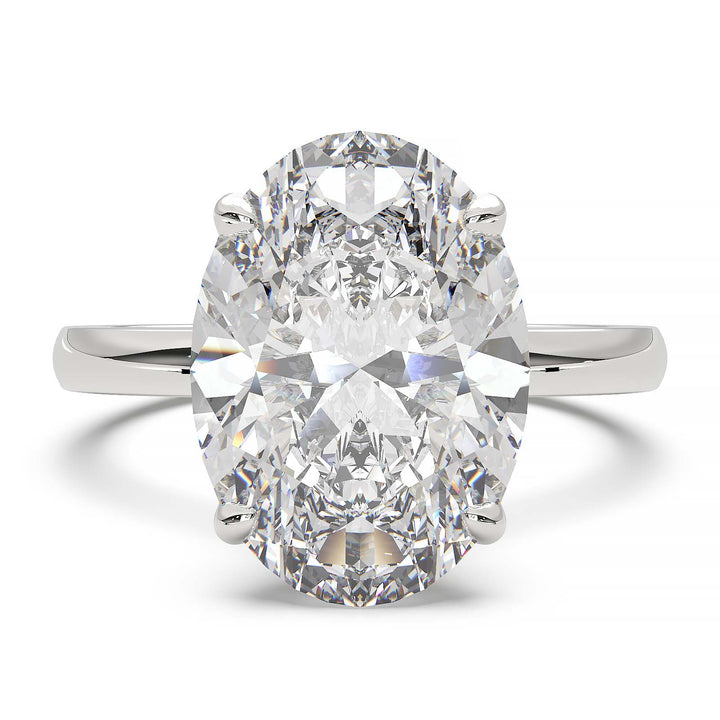 4.5 carat oval diamond hidden halo ring