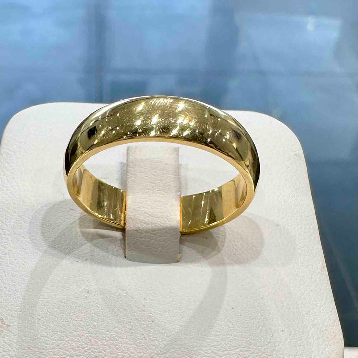 10K Yellow Gold Men's Brushed Band - Simple and Elegant | RUDIX JEWELLERY