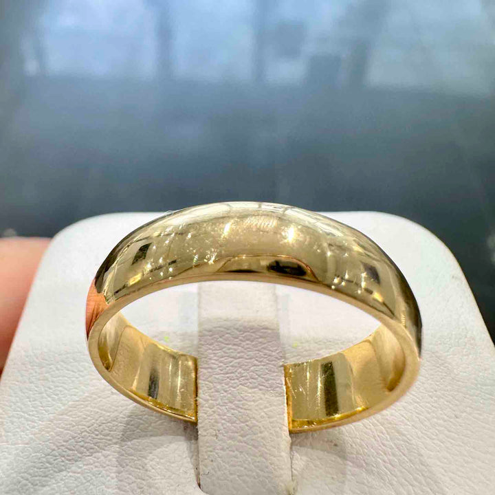 10K Yellow Gold Men's Brushed Band - Simple and Elegant | RUDIX JEWELLERY