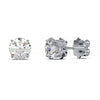 A pair of 2 carat total weight diamond stud earrings set in a prong setting