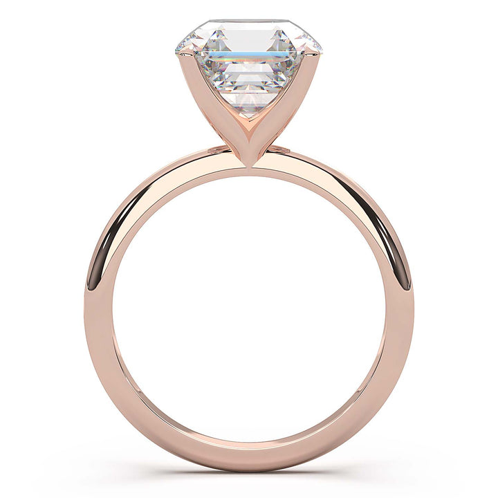 Asscher Cut Lab-Grown Diamond Solitaire Ring