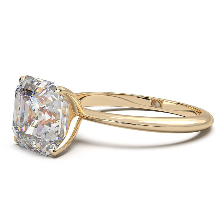 Asscher Cut Lab-Grown Diamond Solitaire Ring