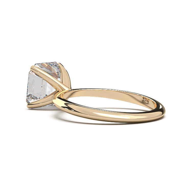 3 Carat Asscher Cut Lab-Grown Diamond Solitaire Ring in 14K Gold - Architectural Elegance