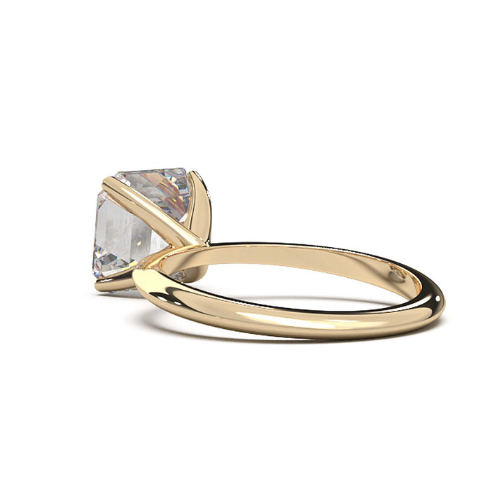 3 Carat Asscher Cut Lab-Grown Diamond Solitaire Ring in 14K Gold - Architectural Elegance