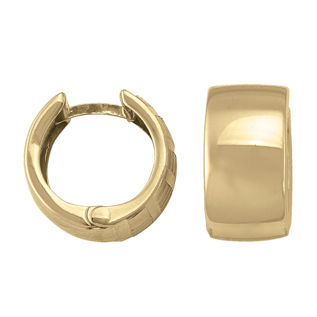 YELLOW GOLD HUGGIE EARRING