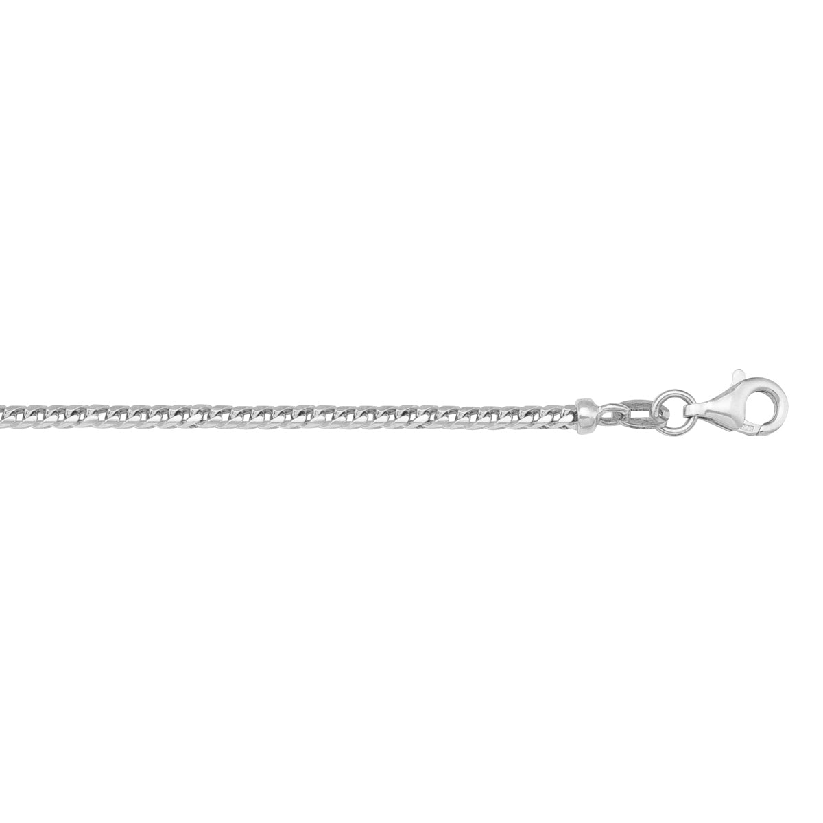 10K / 14K / 18K White Gold Franco Necklace 1.5mm - classic with a modern twist