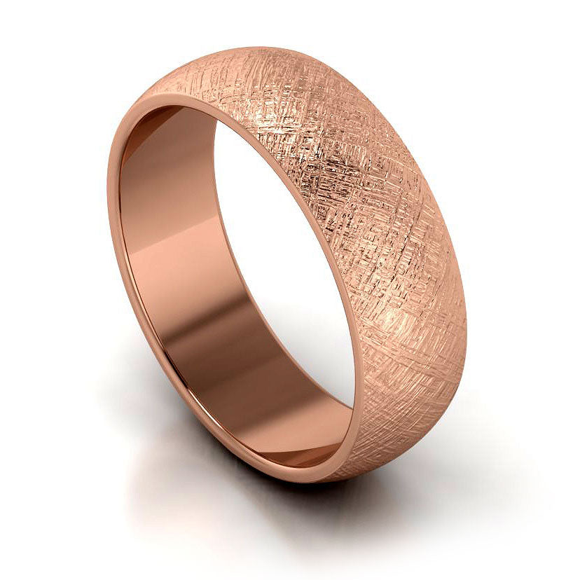 Ice cut men's wedding band