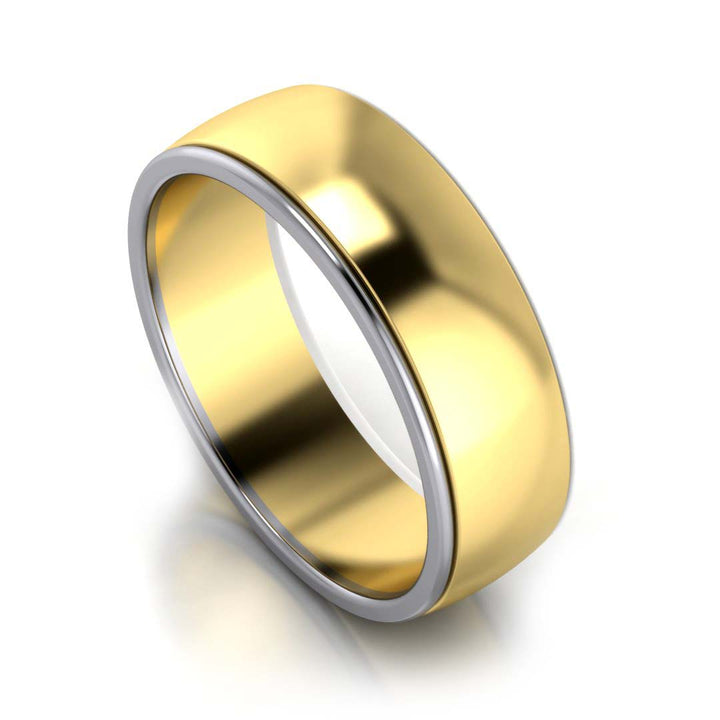 Two tone men's wedding band