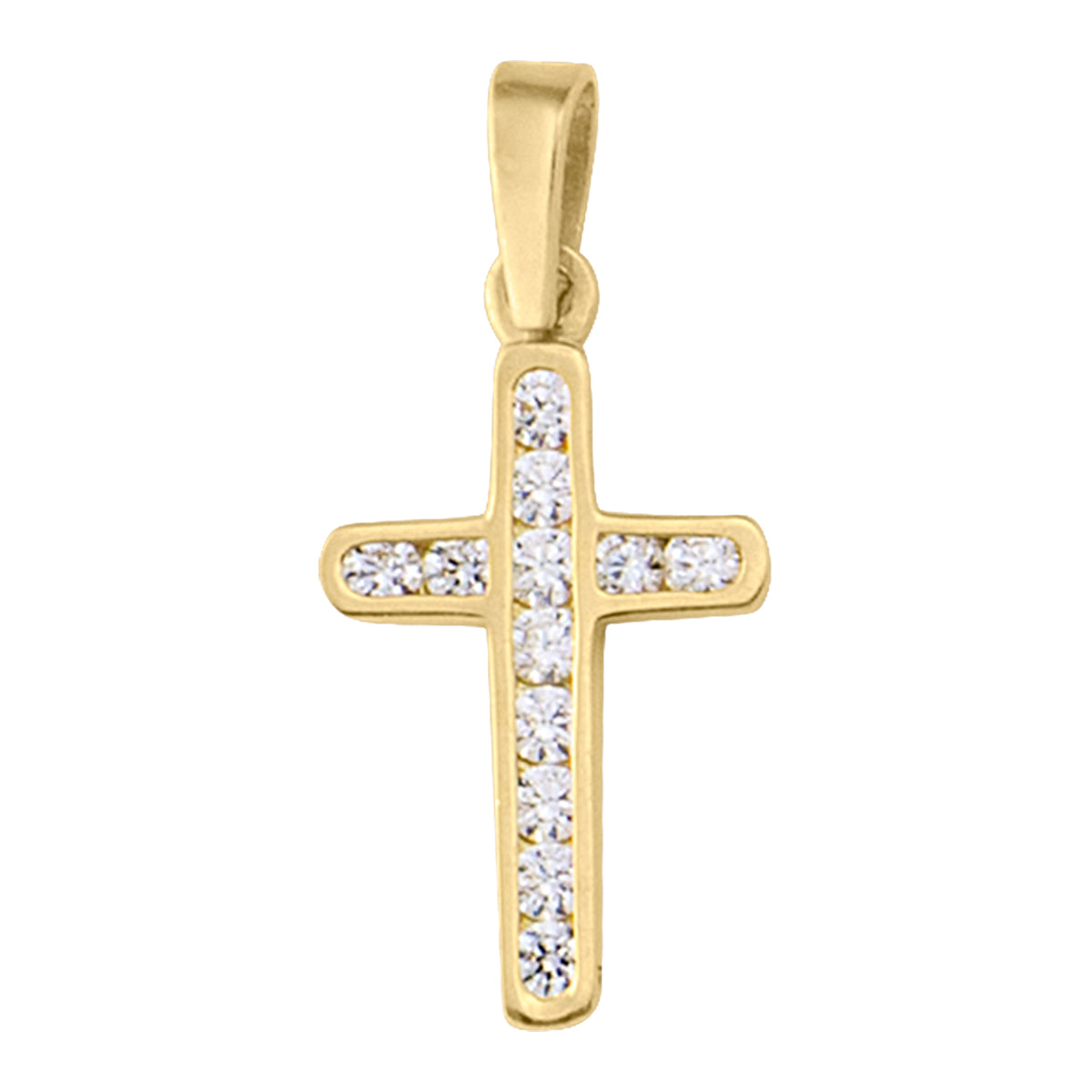 Gold Cross with Stones