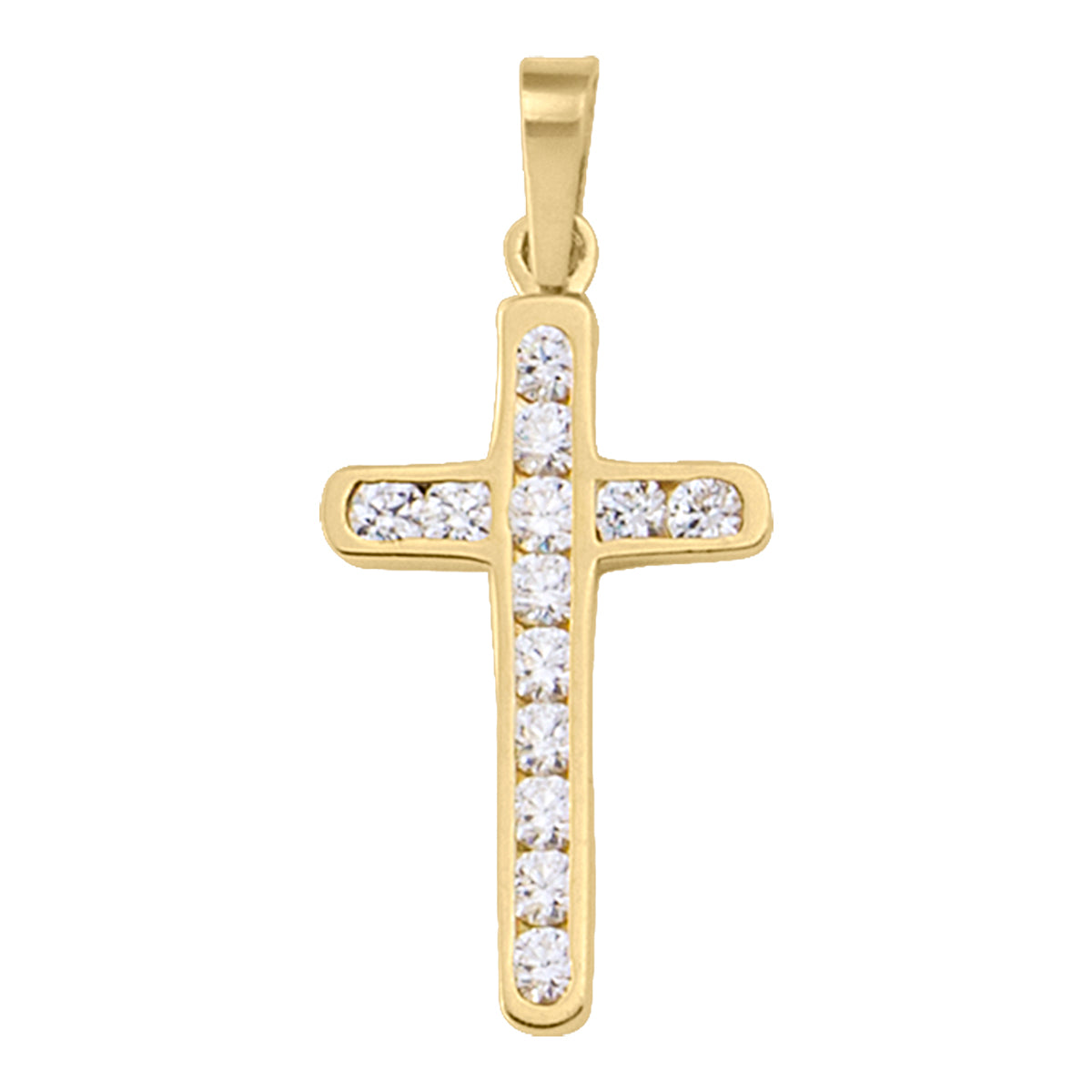 Gold Cross with Stones