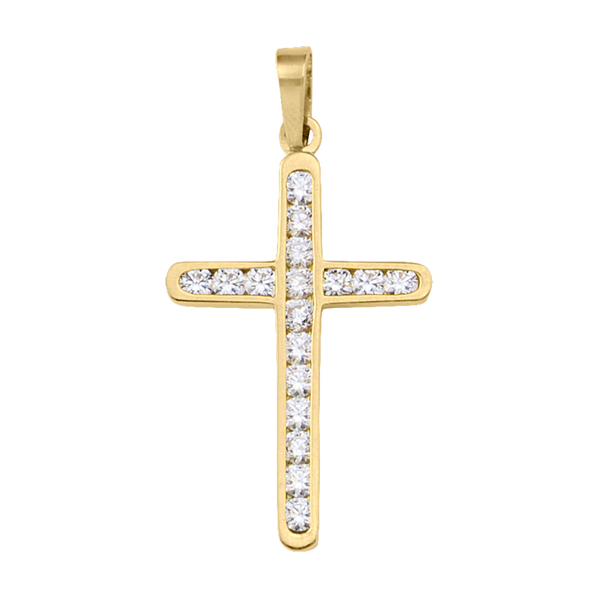 18 k Gold Cross with Stones