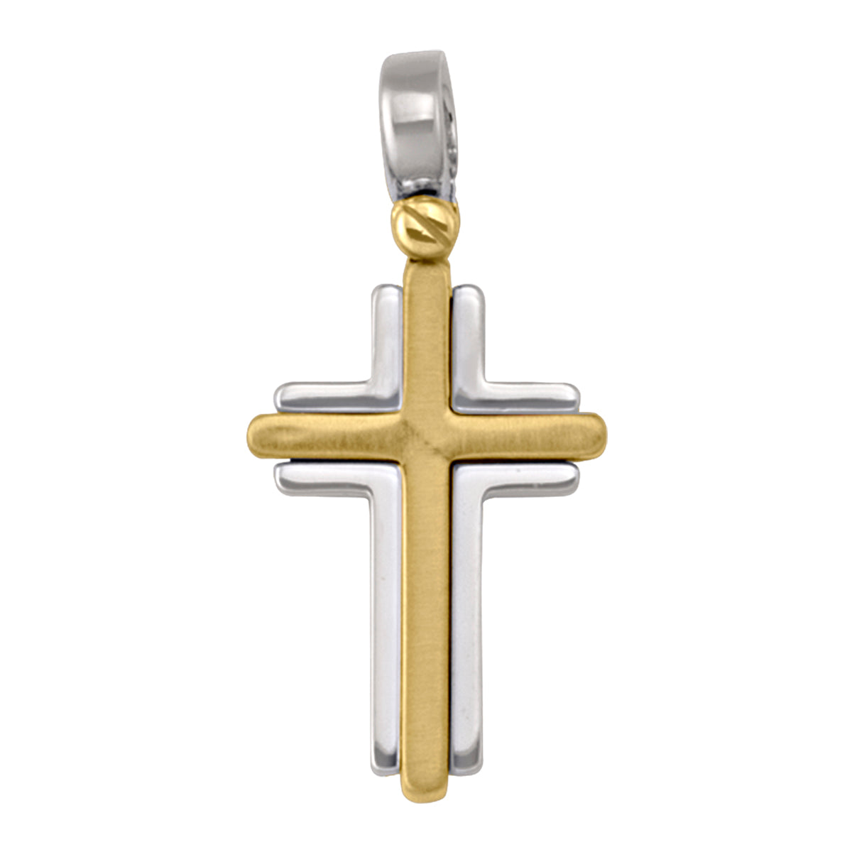 Two-Tone Cross Pendant