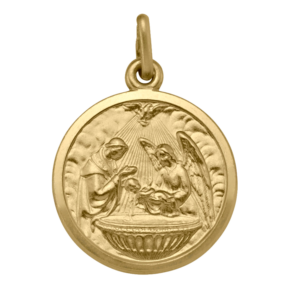 Baptism Pendant - 10K/14K/18K Yellow Gold Charm - Item RJ-N1507