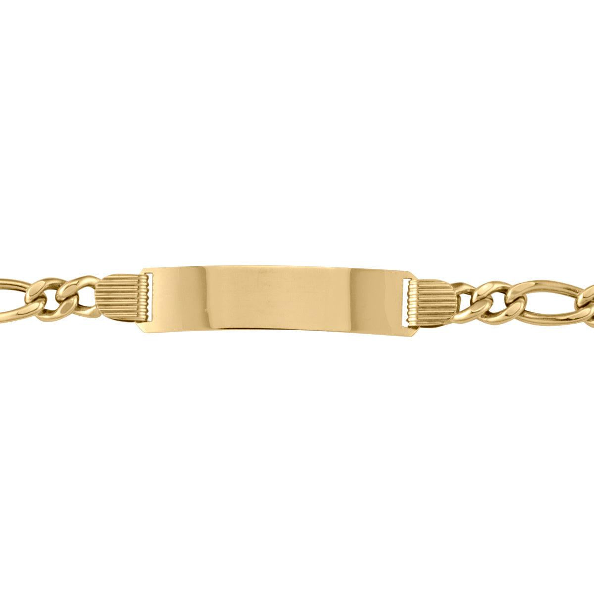 Yellow Gold ID Bracelet - 5.9 mm Wide - 8 inches Long