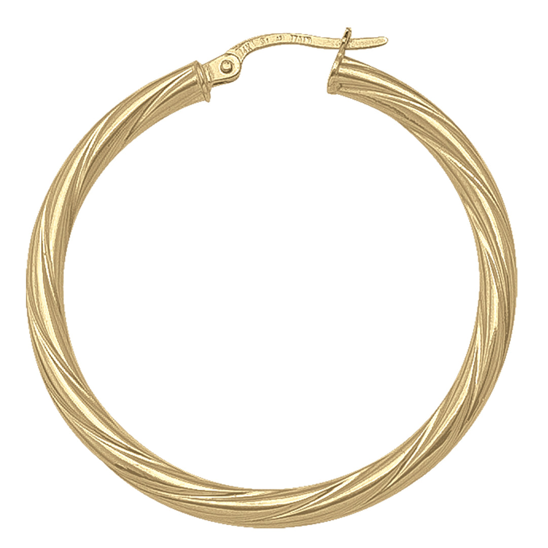 YELLOW GOLD HOOP EARRING