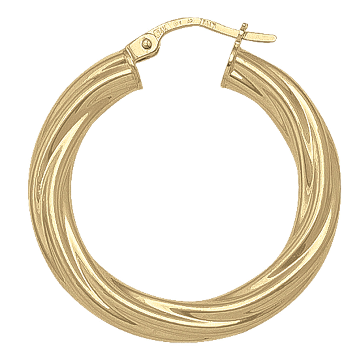 YELLOW GOLD HOOP EARRING