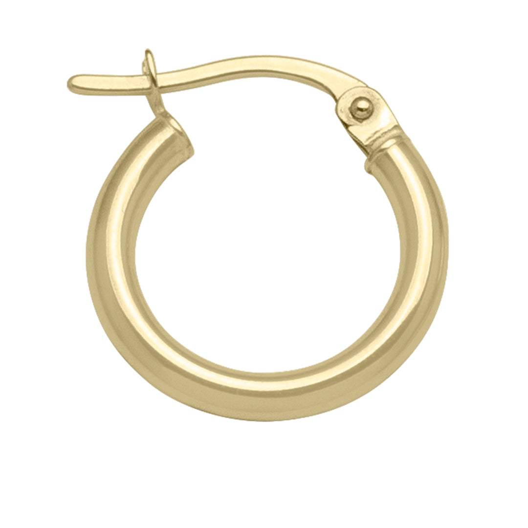 yellow gold hoop earrings