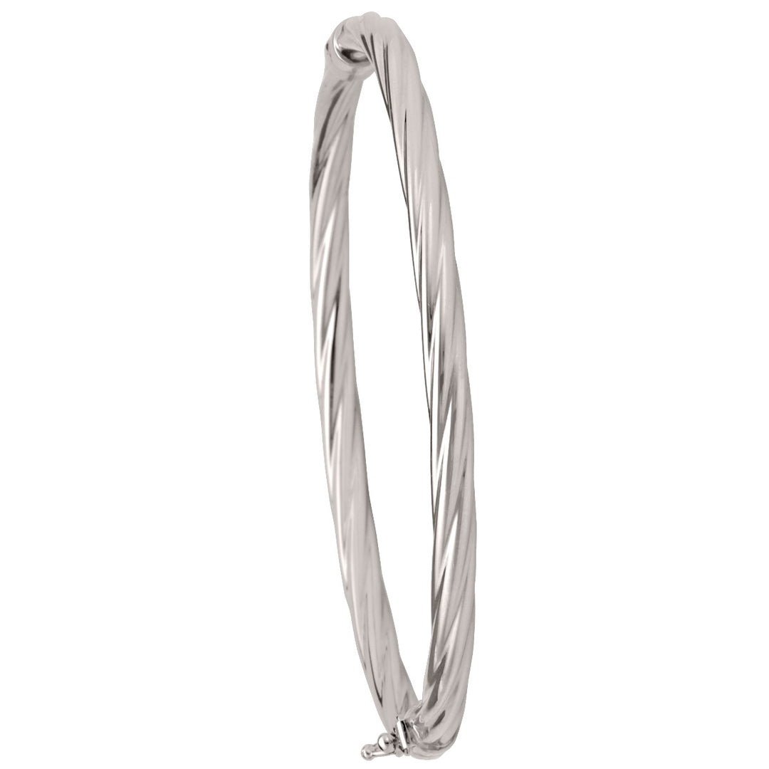 WHITE GOLD TWIST BANGLE