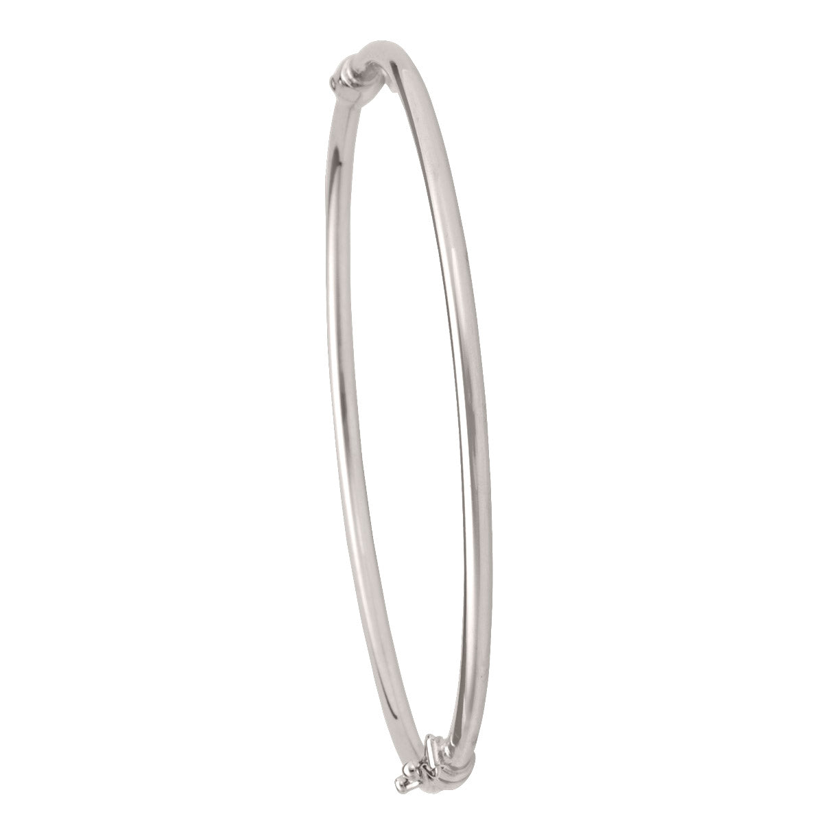 White Gold Oval Bangle