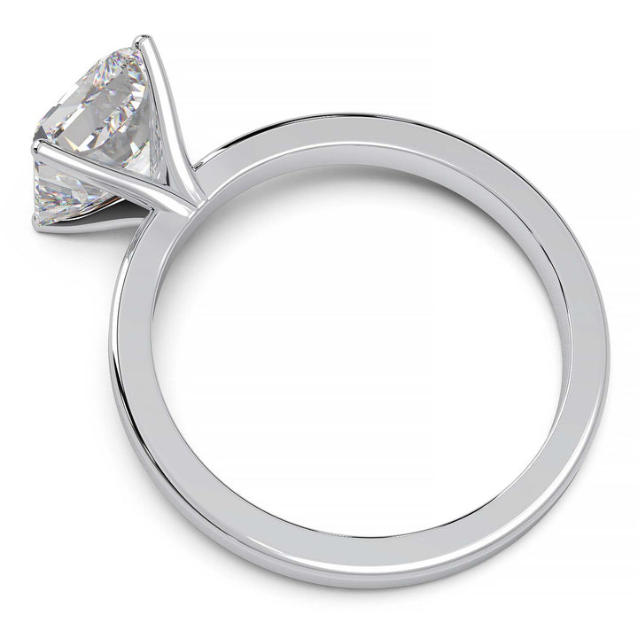 1.9 Carat Square Radiant Cut Lab-Grown Diamond Solitaire Ring