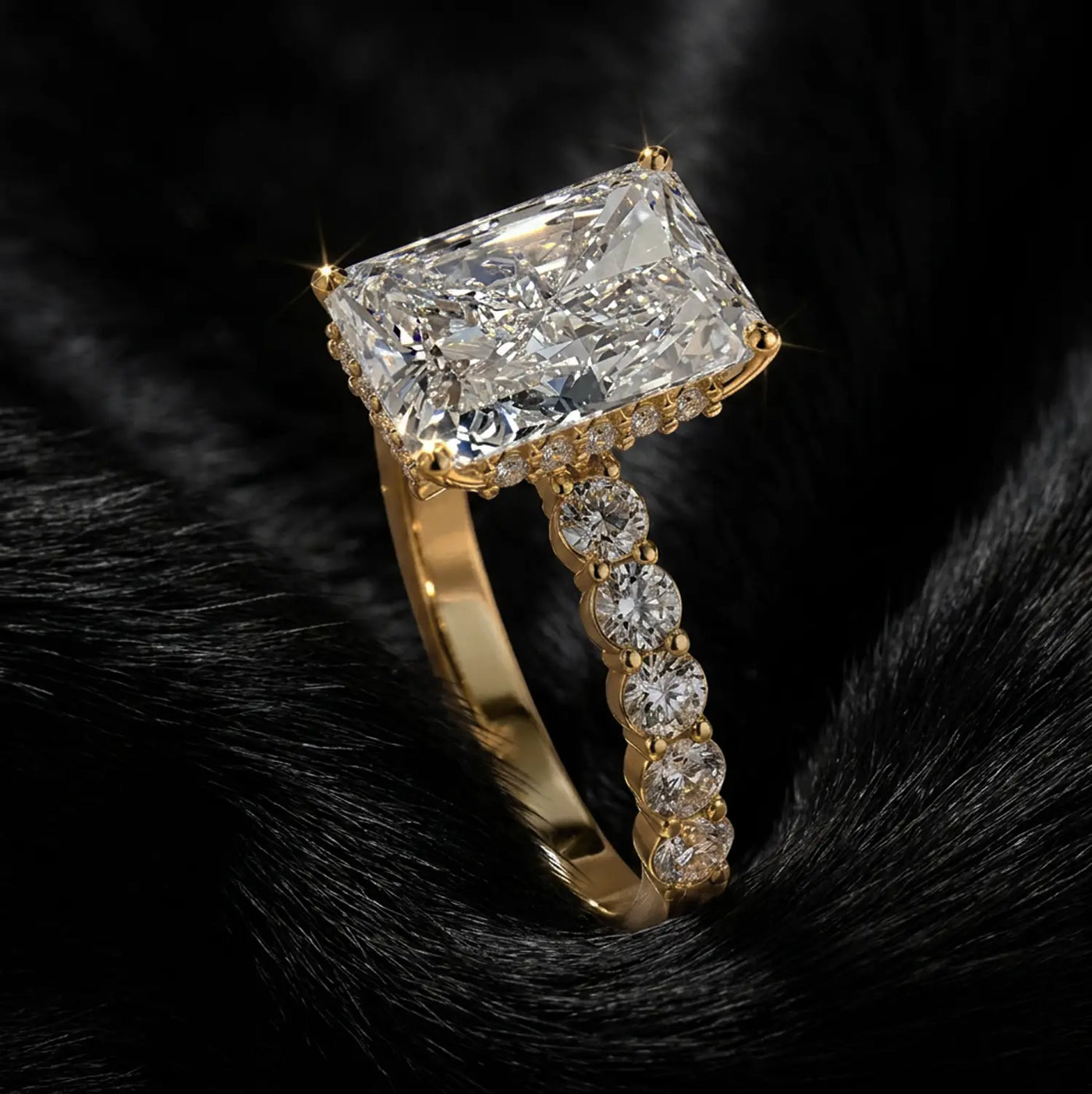 Radiant Hidden Halo Ring