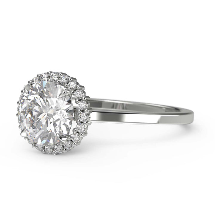 Round Halo Engagement Ring