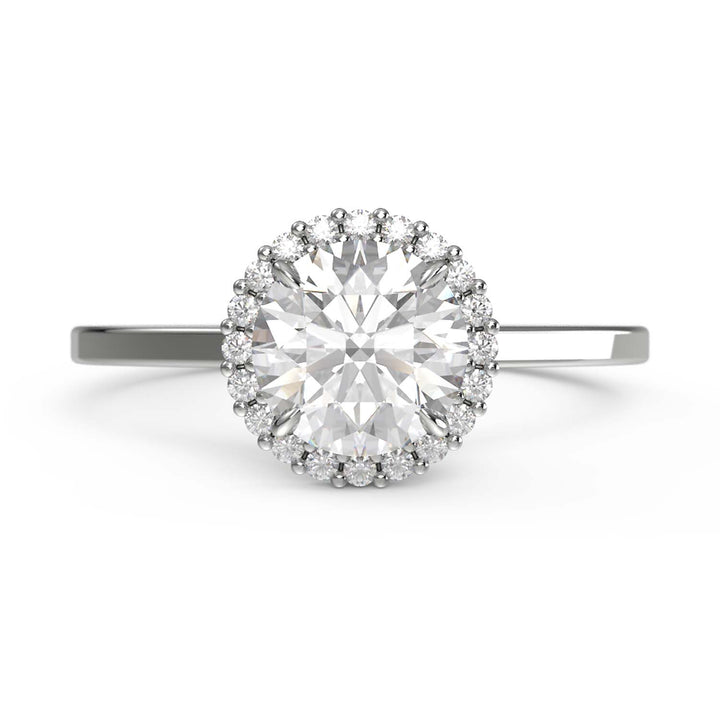 Round Halo Engagement Ring